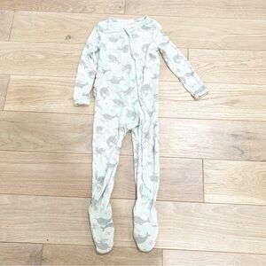 Angel Dear Mint Narwhal Print Footed One-Piece